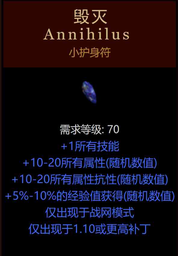 《暗黑2》罕见的暗金护身符,年轻时不知所谓,误把极品当废品