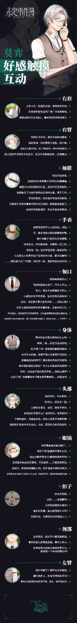 《未定事件簿》手把手教你系列!各位男主快速提升好感方法