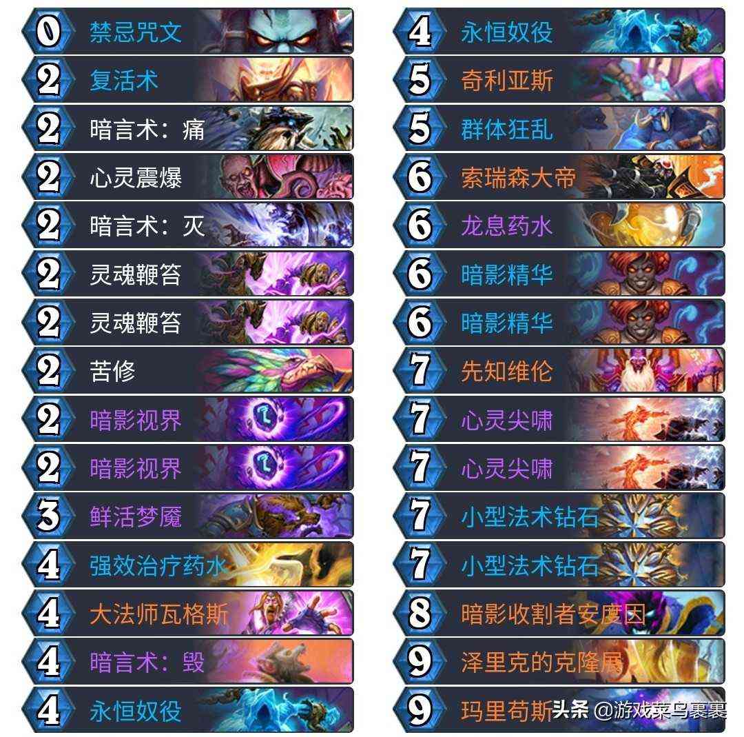 炉石传说:安度因小王子来袭,牧师卡组推荐