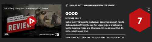 《COD：先锋》多人IGN 7分：不够新鲜但足够有趣