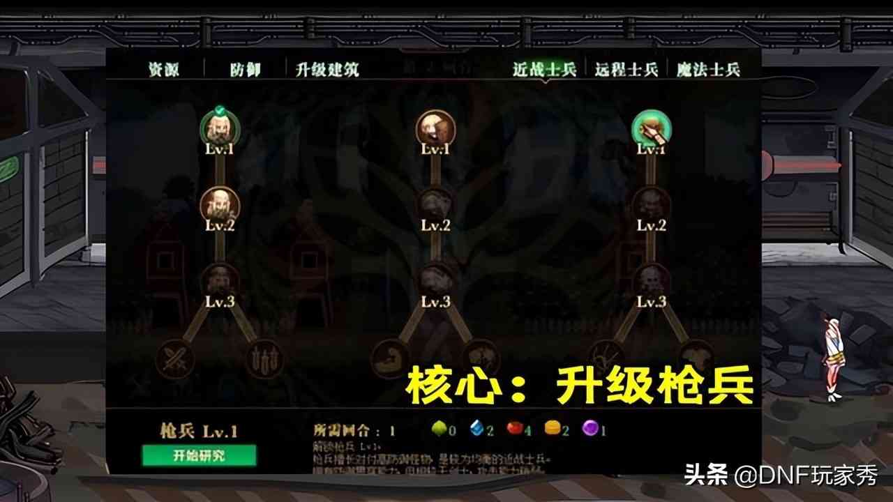 DNF:3级枪兵、20个人口,30个关卡!最强塔防攻略