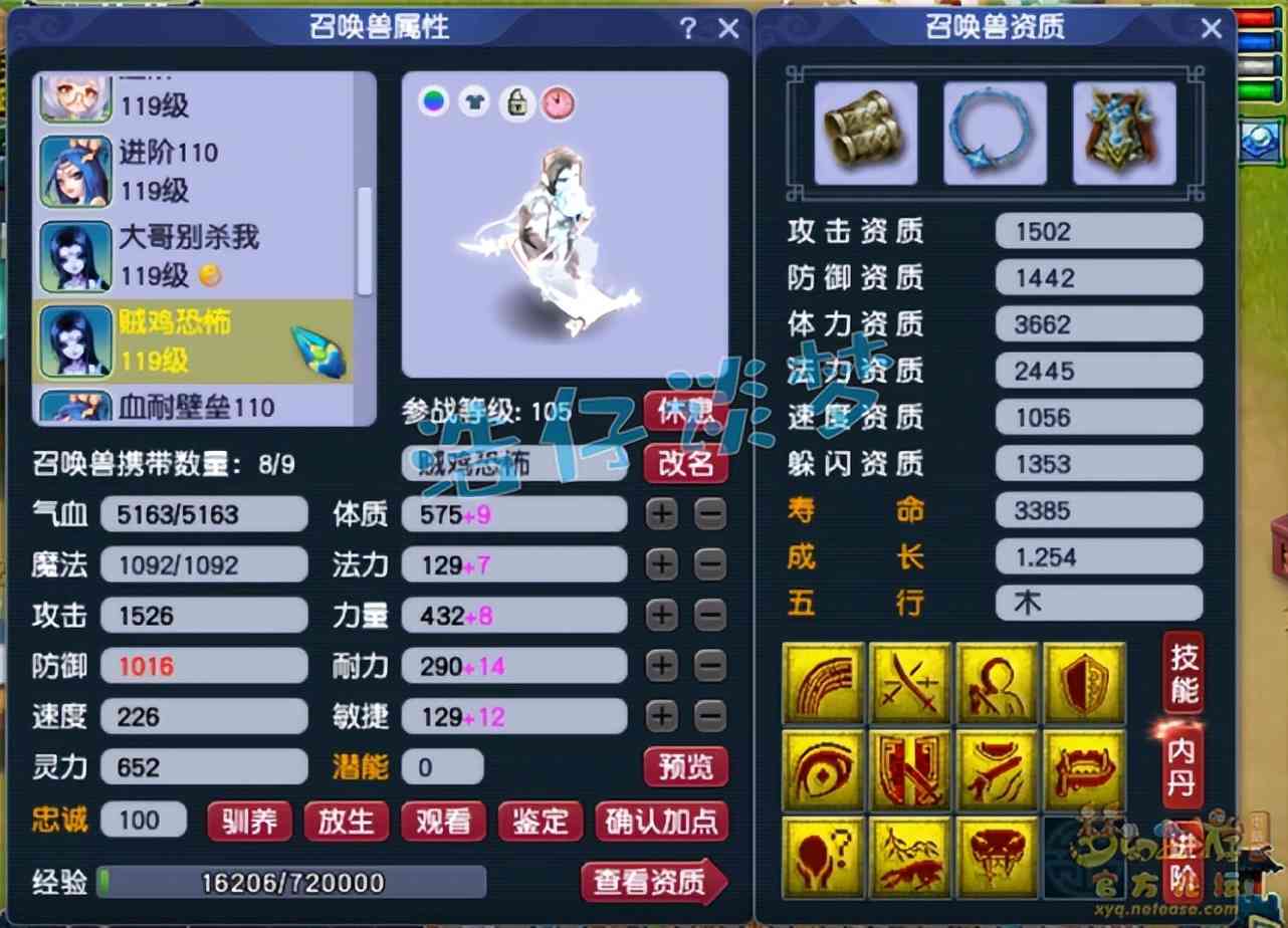 梦幻西游:1年新区打造的109方寸,愤怒5特技,升级就能当区霸