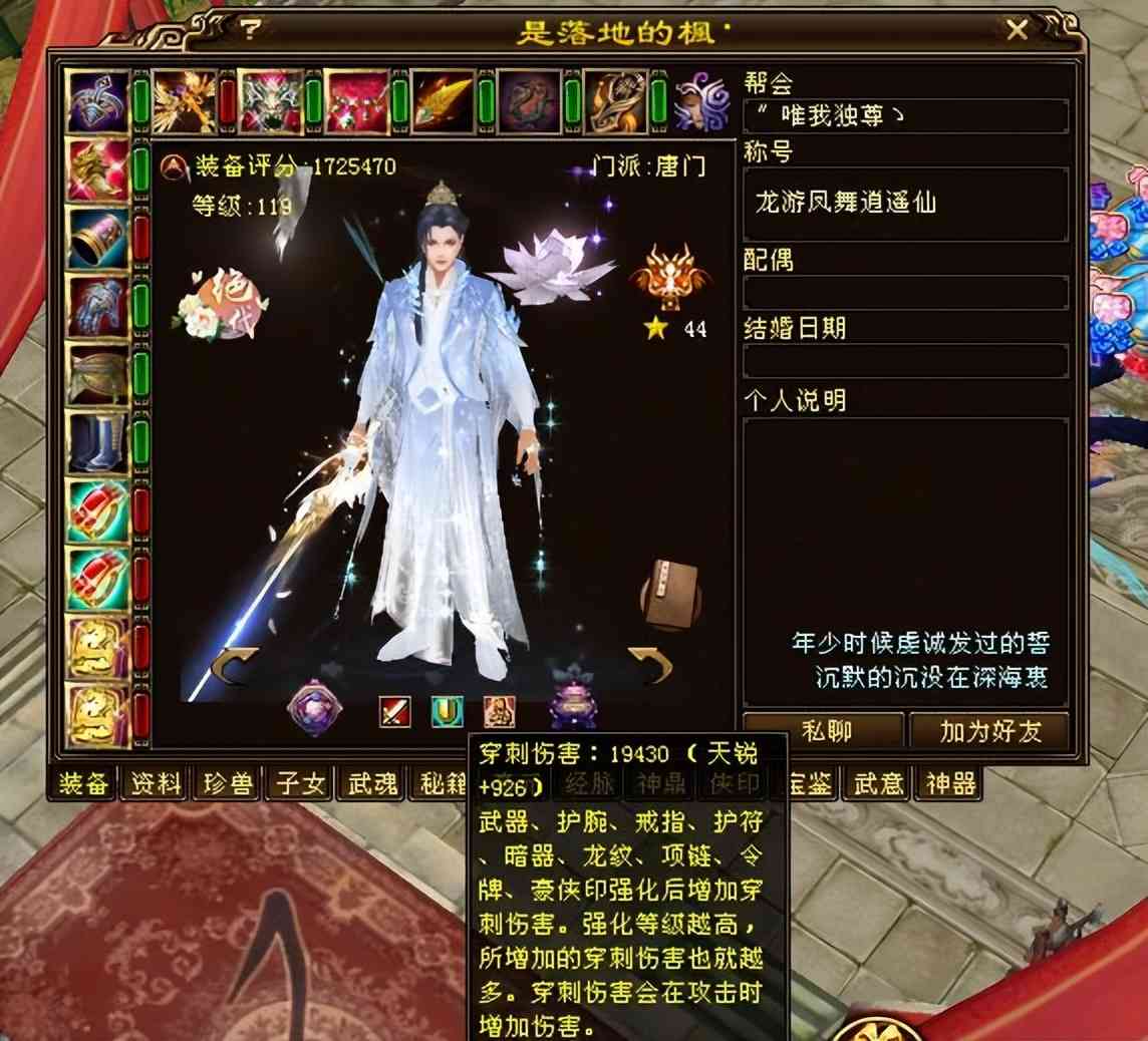 天龙八部:历经8任超神级号主,第一唐门低调易主,毒攻击破3万