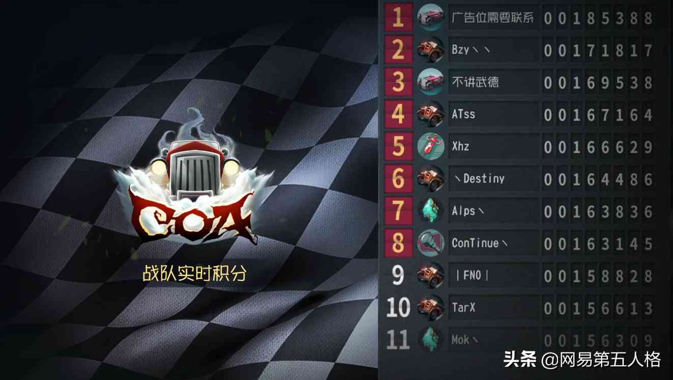 冻港危途《第五人格》COAIV游戏内积分八强名单出炉