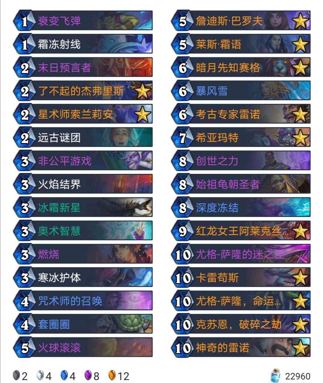 炉石传说暗月马戏团:法师单卡点评及卡组预构筑