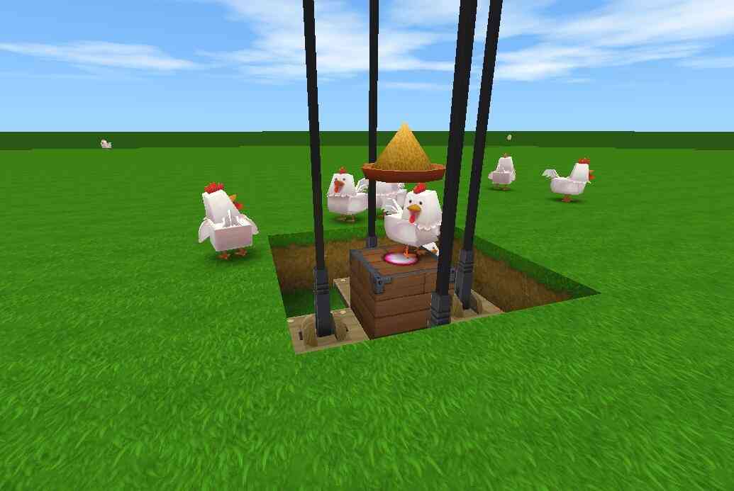迷你世界：秒变捕鸡小能手！制作红外线捕鸡陷阱，再也不饿肚子了