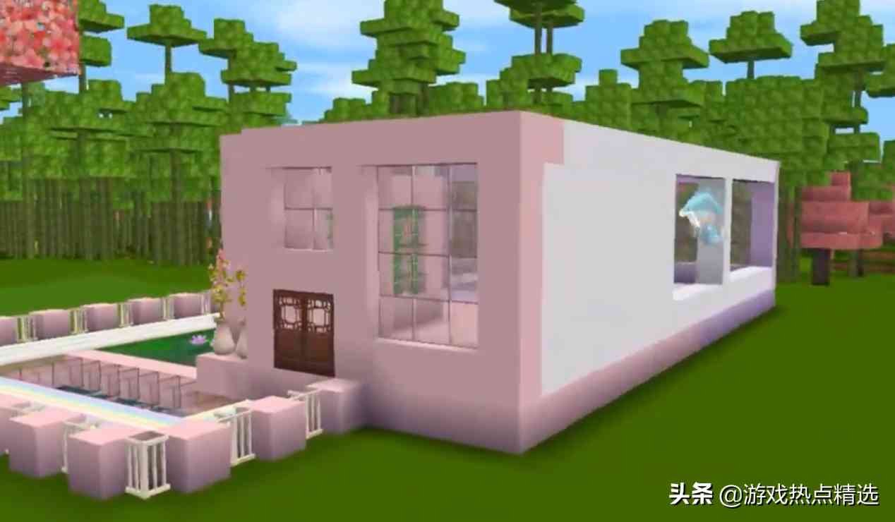 迷你世界:如何搭建颜色对称梦幻别墅?掌握这栋别墅搭建方法即可