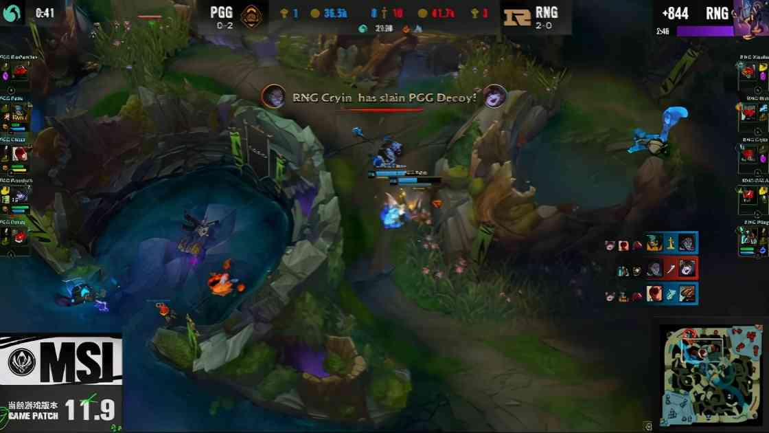 LOL-MSI:GALA大嘴极限输出龙坑二打五,RNG击败PGG豪取十一连胜
