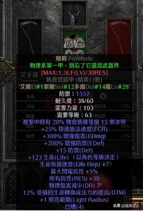 暗黑2重制版不同级别底材制作的眼光有何差距?
