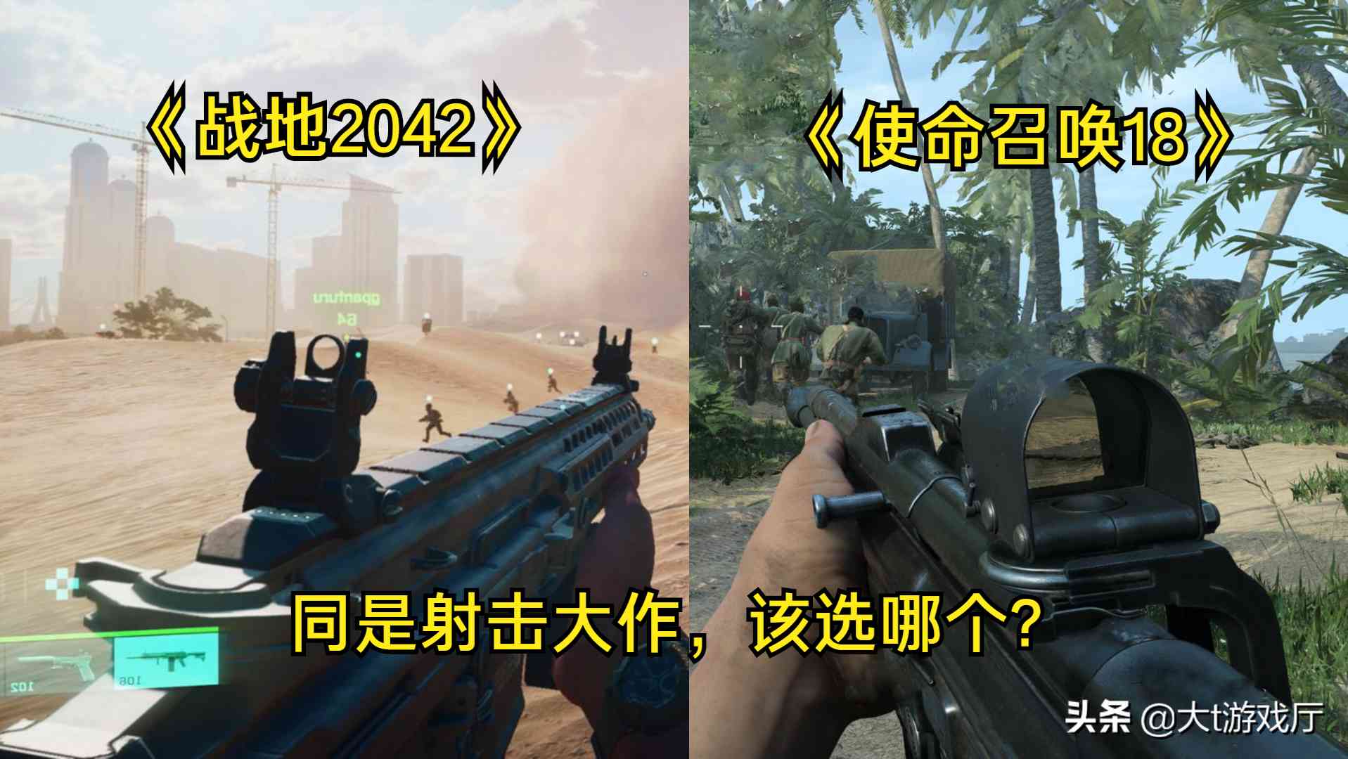 战地2042和使命召唤18这俩游戏，哪个更值得入手呢（买战地2042还是使命召唤18）