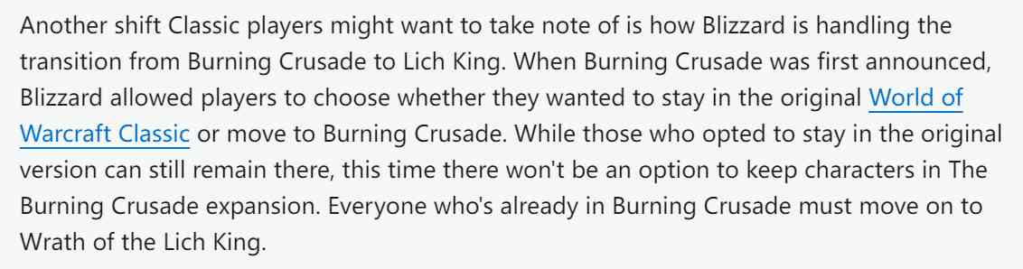 魔兽怀旧服负责人宣布没有70永久服，TBC加入滚服，蛋刀老板炸锅（tbc怀旧服当老板升级路线）