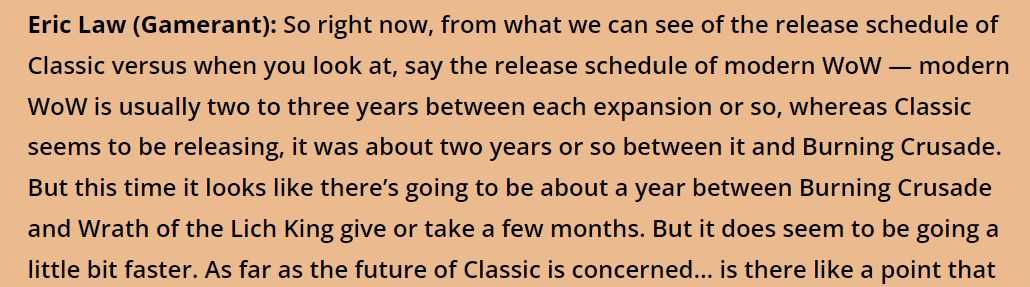 暴雪：WLK怀旧不是终点，玩家愿意能一直玩10年，CTM已在规划中