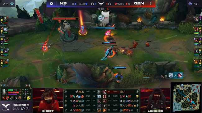 LOL-LCK:Zest蛮王刀刀暴击单杀男枪,GEN兵不血刃2-0轻取NS