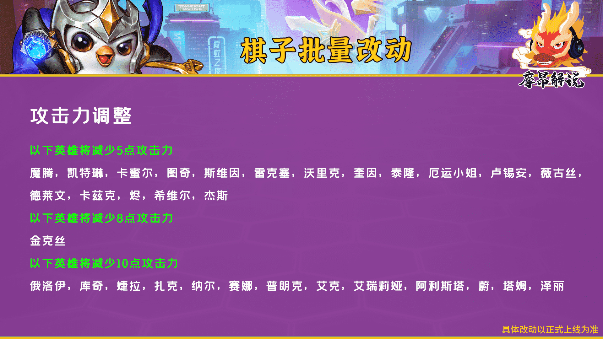 云顶之弈:12.6更新详解,31名棋子攻击被砍,海克斯重做