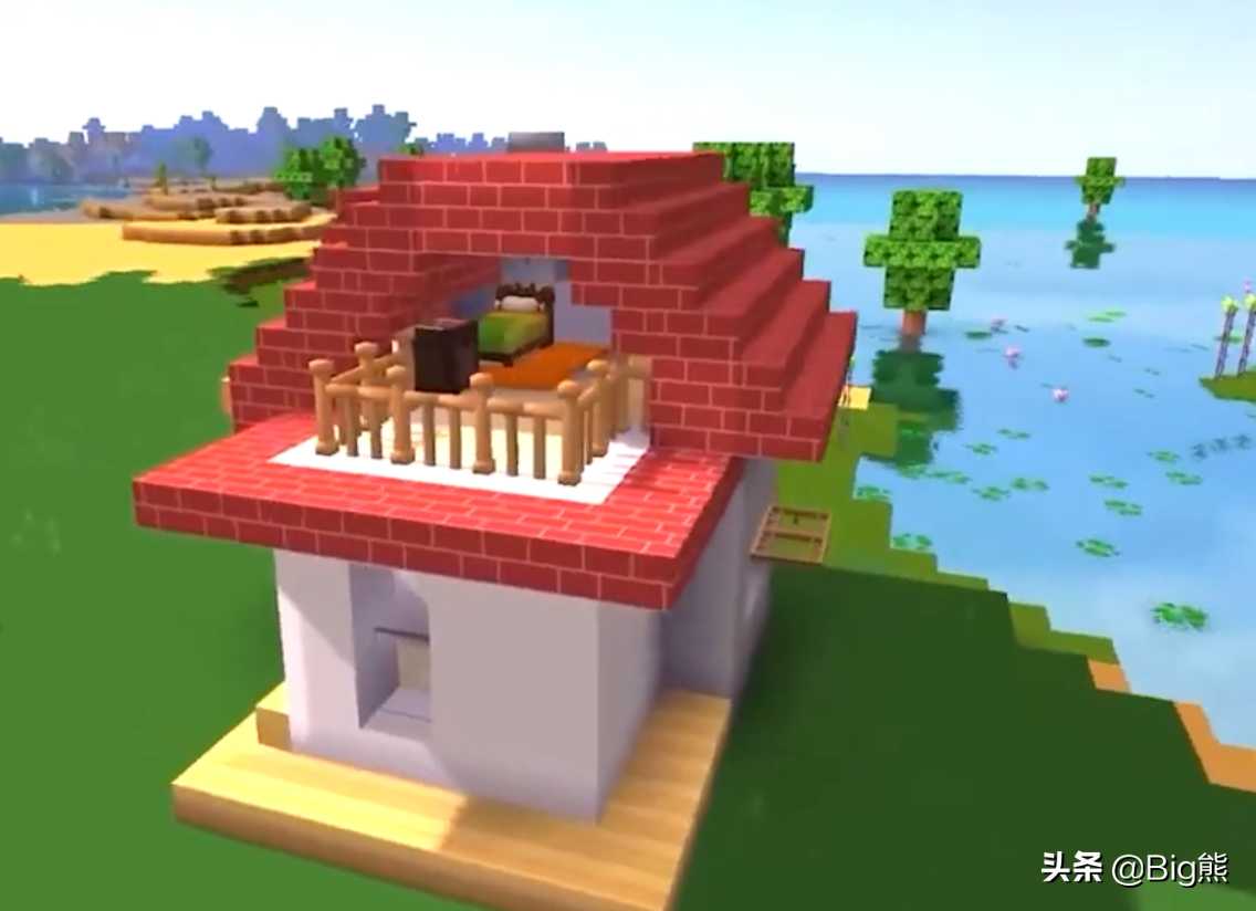迷你世界：搭建一栋实用度假小屋，看起来像一栋小巧的别墅