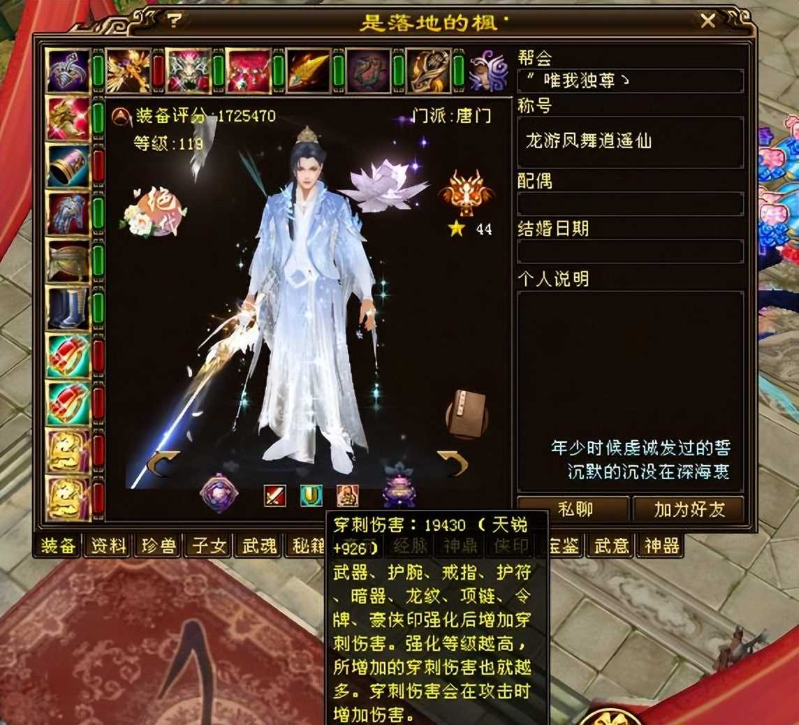 天龙八部:历经8任超神级号主,第一唐门低调易主,毒攻击破3万