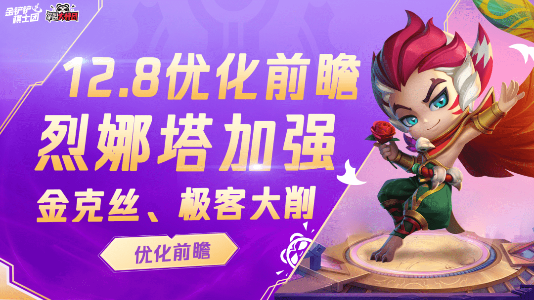 云顶之弈12.8更新（完整版）：金克丝、极客大砍，烈娜塔大加强