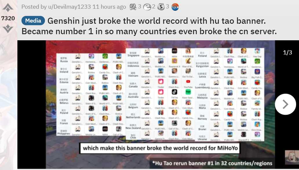 《原神》成为全球首年收入最高游戏，净利润甚至超过特斯拉？（原神全球收入）