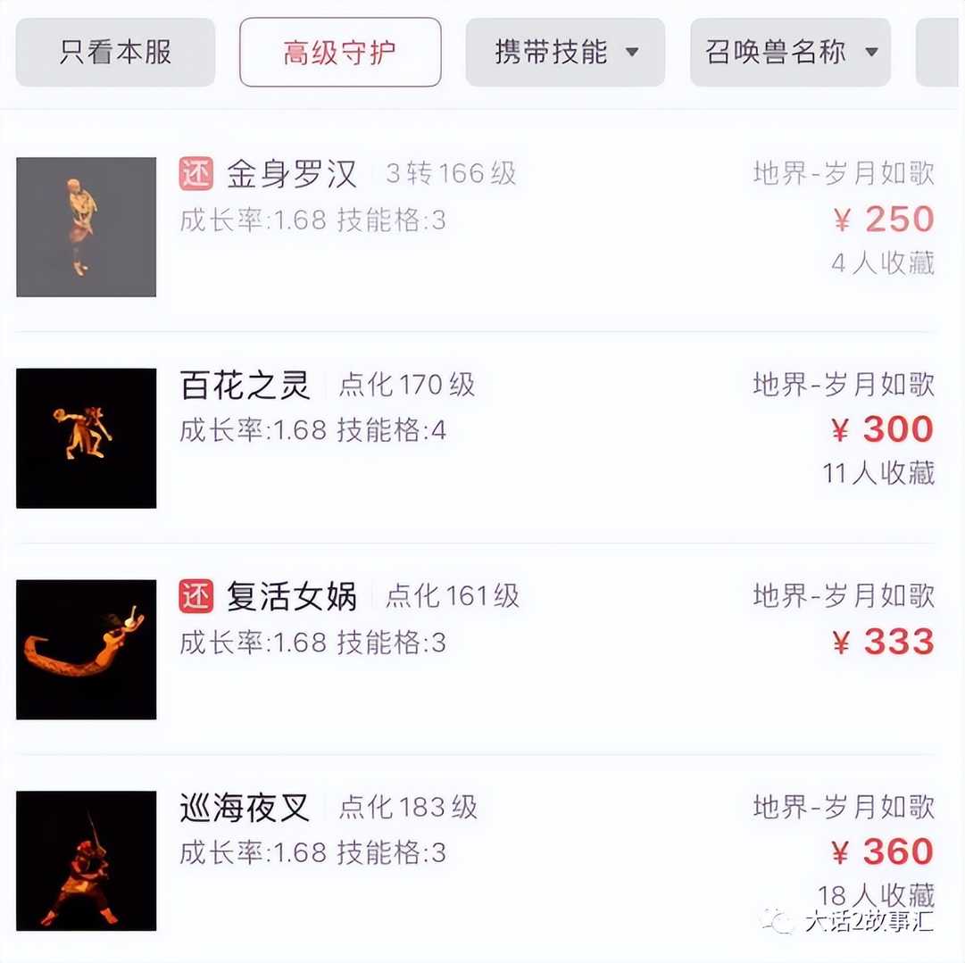 大话西游2:为什么曾经仅次于神兽的高级守护神,突然不值钱了?