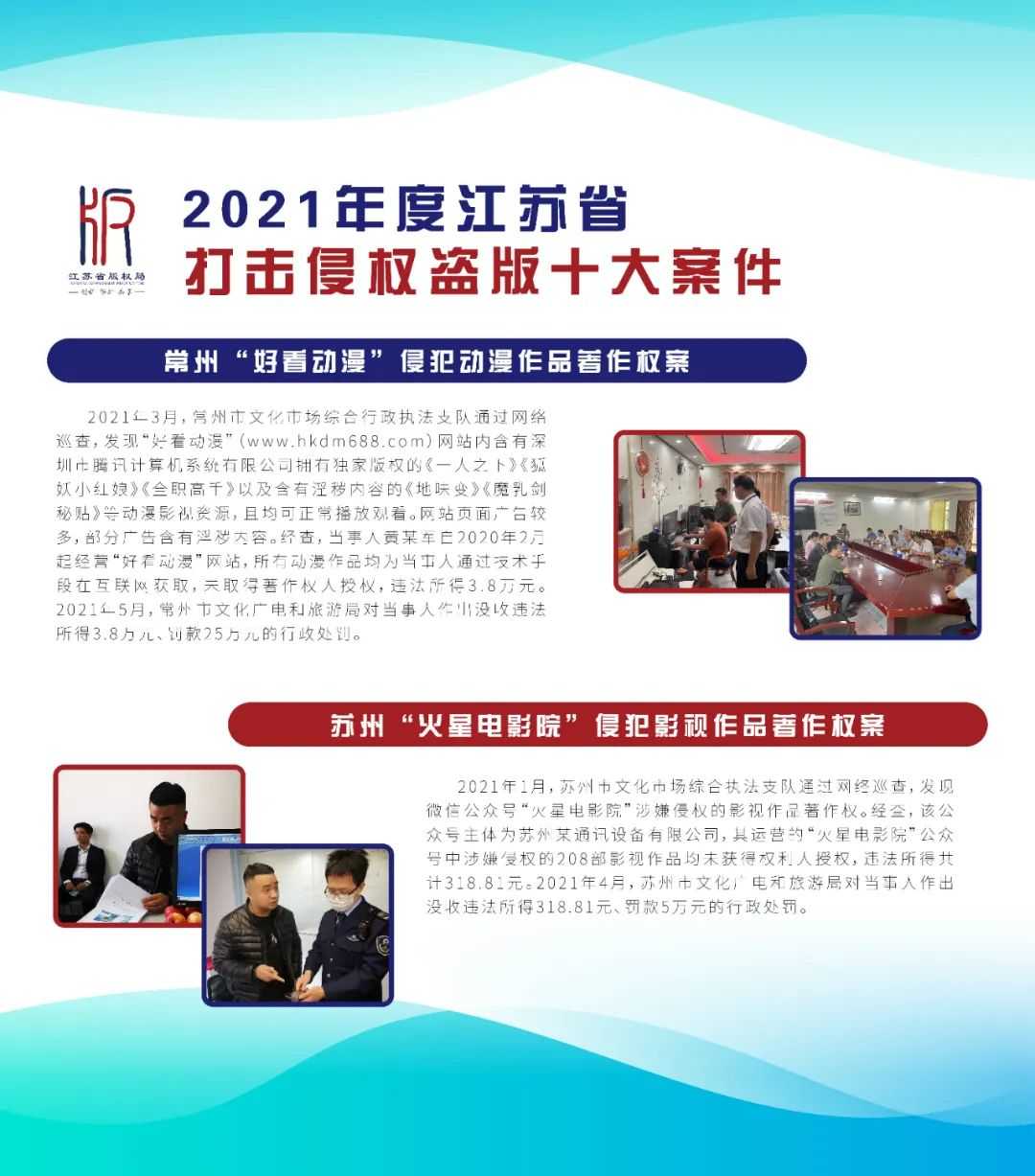 江苏2021年打击侵权盗版十大案件出炉！《魔域》私服打击案上榜