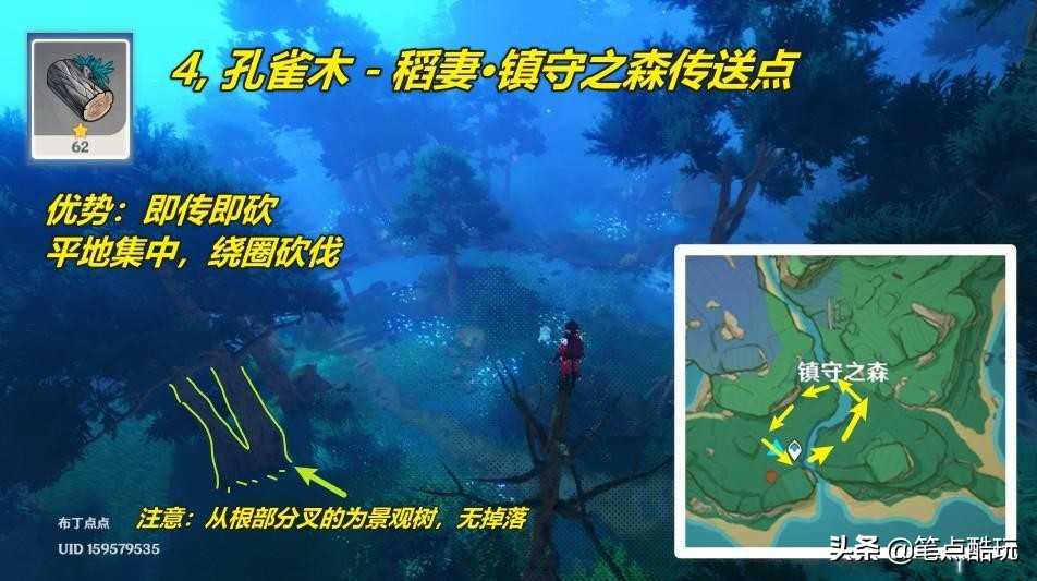 原神V2.1攻略:提瓦特急速伐木法-稻妻篇,4种新木材快速获取