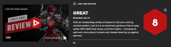 《失落的方舟》IGN 8分：汲取了《暗黑》系列众多优点