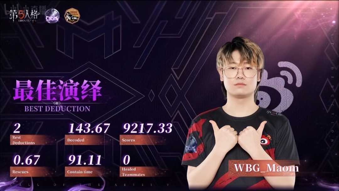 第五人格COA V：WBG_Ymm精准湿气把控！开门战控场四抓战胜FPX.ZQ