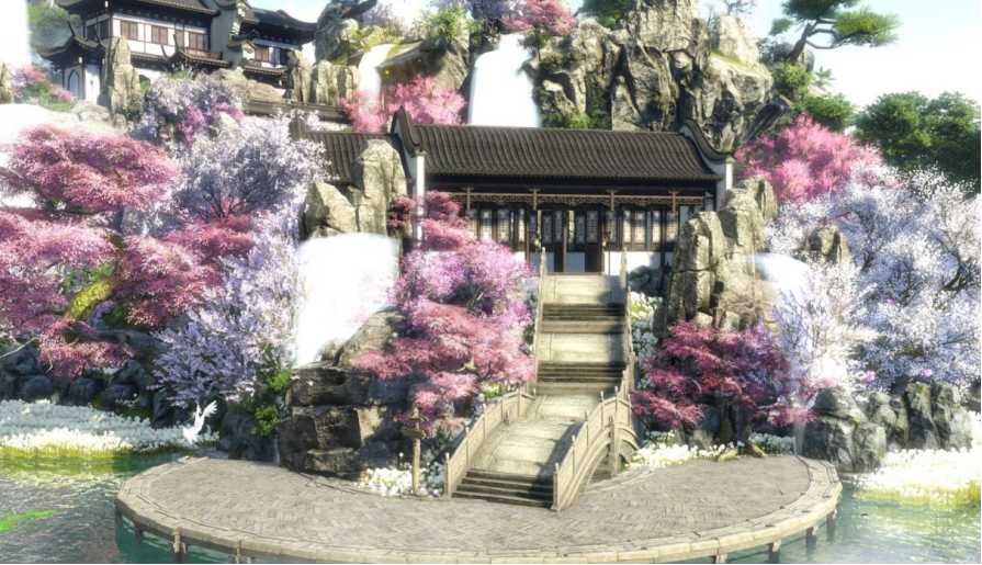 这座大厦是什么样子的？这栋5层的别墅还有一个后花园，总设计费为2000英镑