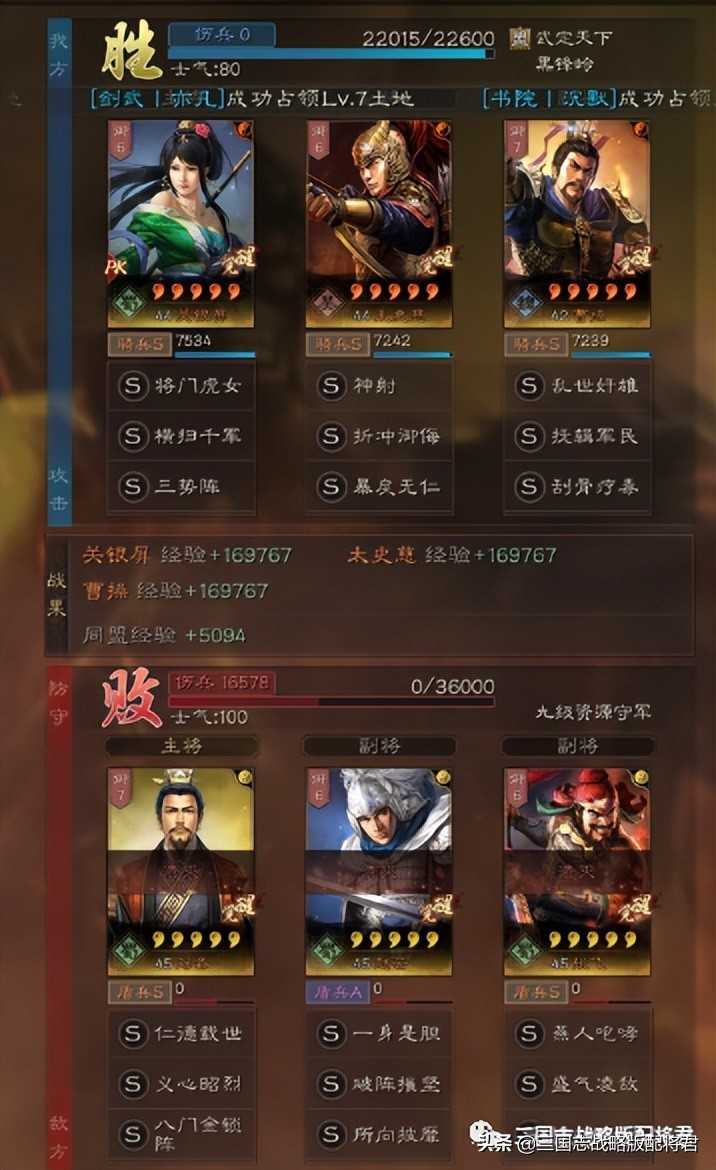 三国志战略版T0开荒阵容,无损打高级地,打架还挺猛