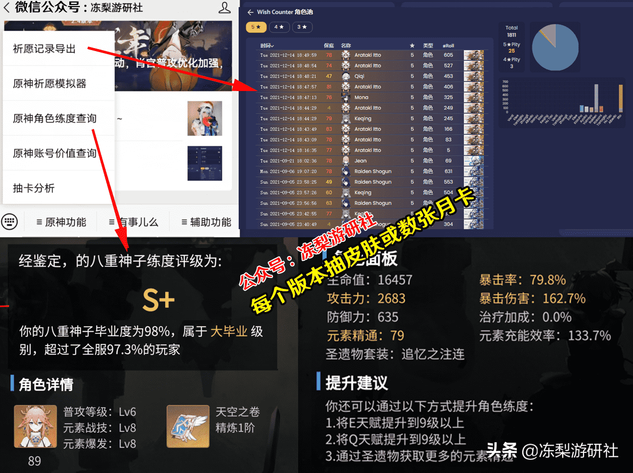 原神:夜兰实战测试,多武器充能比对,可入胡行钟或雷国队